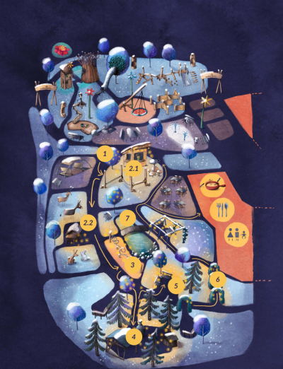 Solina-Park im Winter 'Im Licht der Wunderblume'