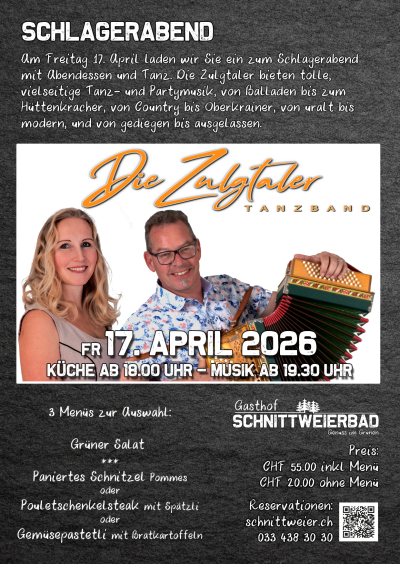 Schlagerabend - die Zulgtaler Tanzband
