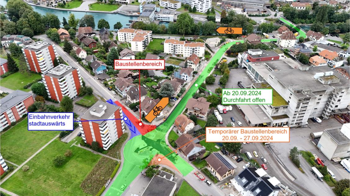 Schwäbisstrasse Süd ab 20. September 2024 wieder befahrbar